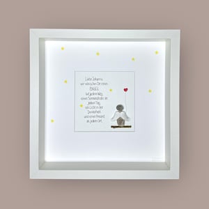 Steinbild handgeschrieben - Wir wünschen Dir einen Engel auf jedem Weg... - PERSONALISIERT - Taufe - Kommunion - Konfirmation - Jugendweihe