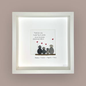 Handgeschreven stenen afbeelding - Familie is waar elke dag... - gepersonaliseerd - cadeau - verjaardag - familie - opa - kleinkinderen - familie