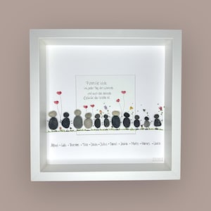 Handwritten stone picture - Family is where every day... - up to 11 people - personalized - family - love - wedding - friendship