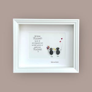 Stenen foto handgeschreven - We blijven vrienden... - gepersonaliseerd - vriendschap - cadeau - verjaardag - collega - persoon van het hart -