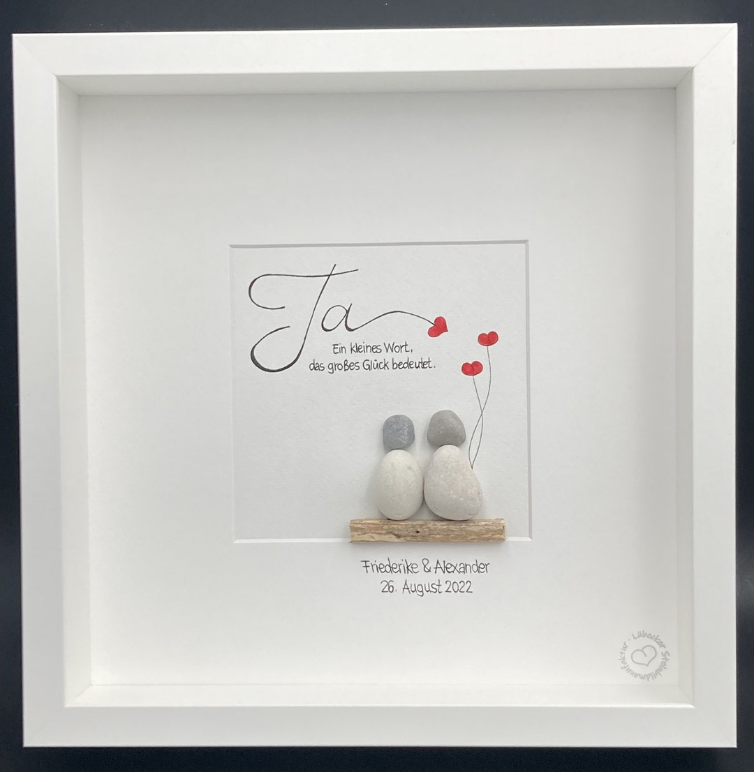 Steinbild Ja Hochzeit Etsy.de