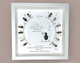 Handmade stone picture - A day for the joy of today - Congratulations - Happy Birthday - Birthday - Anniversary - Birthday child