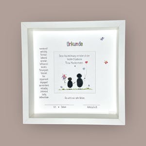 Steinbild handgeschrieben - Urkunde - Erzieherin - Vorschule - Abschied - Verabschiedung - Grundschule  - Erzieher - Kindergarten - Schule