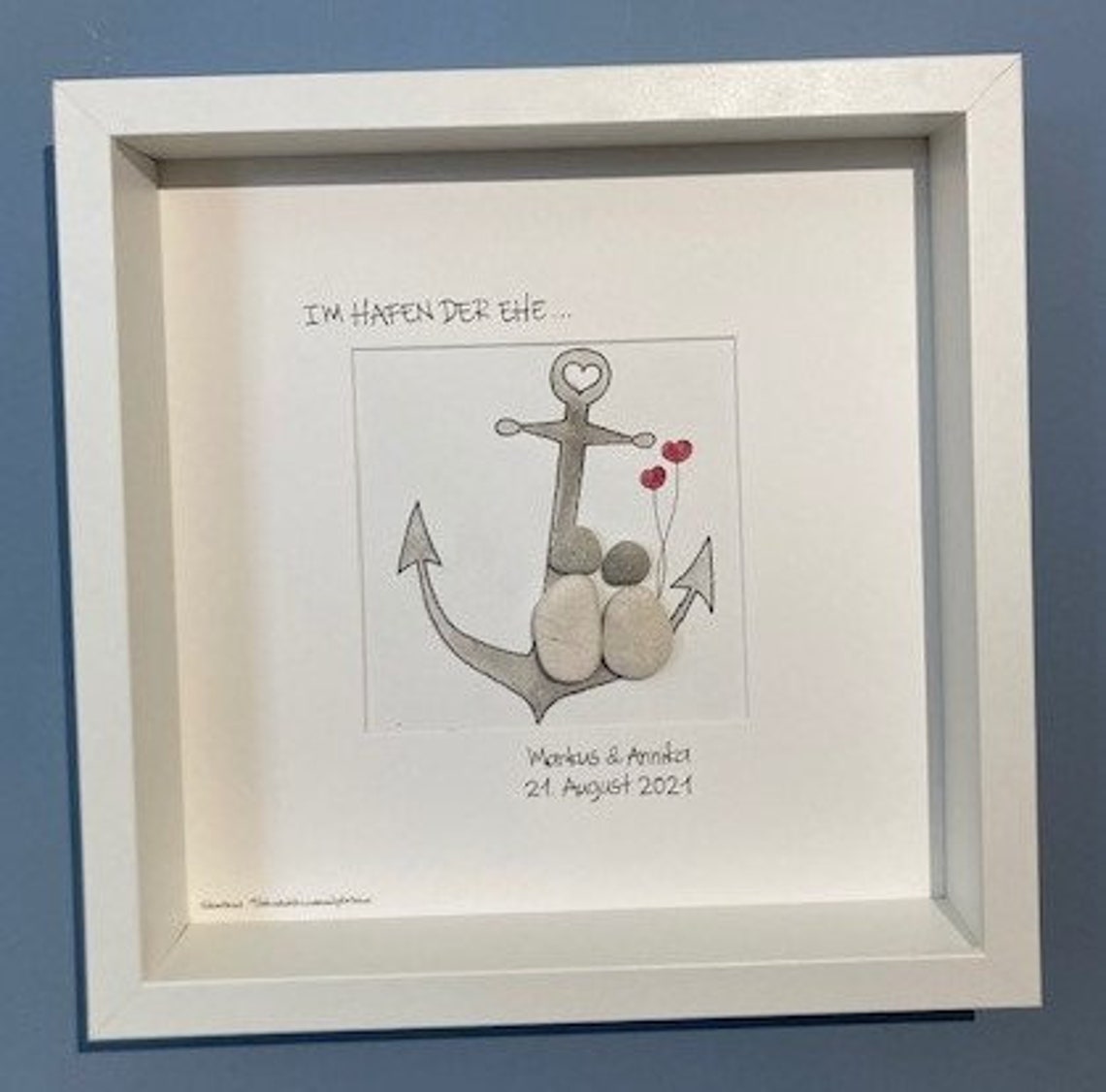 Steinbild Im Hafen der Ehe ANKER Etsy