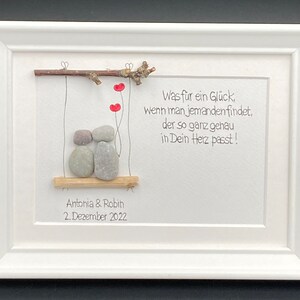Steinbild Was für ein Glück Schaukel Hochzeit Etsy.de