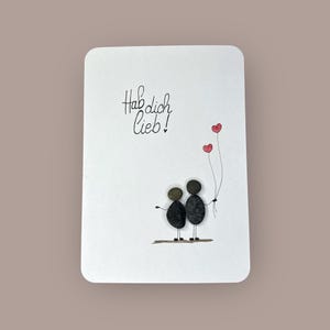 Karte handgeschrieben - Hab Dich lieb - PERSONALISIERT - Liebe - Geschenk - Valentinstag - Freundschaft - Lieblingsmensch - Partnerschaft