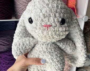 Handmade Crochet Bunny Plush: Soft Nursery Decor, Easter Gift