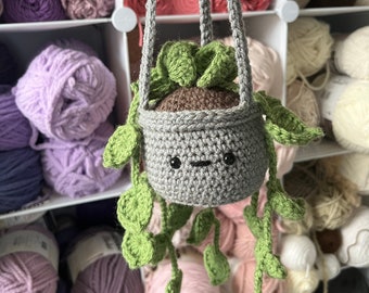 Crochet String of Hearts Plant: Handmade Boho Home Decor