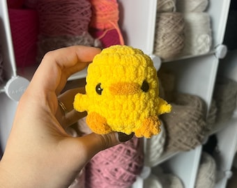 Handmade Crochet Yellow Chick: Easter Decor, Desk Companion (2.5 inch)
