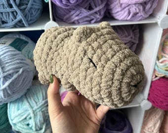 Crochet Capybara Plushie: 6.5" Handmade Stuffed Animal Decor