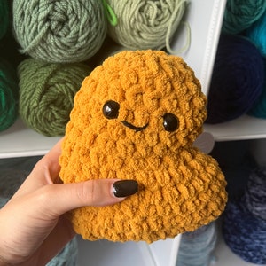 5.5” Crochet Chicken Nugget Plushie, Cute Chicken Nugget Stuffie, Chicken Nuggies, Handmade Chicken Nugget, Chicken Nugget Lover Gift