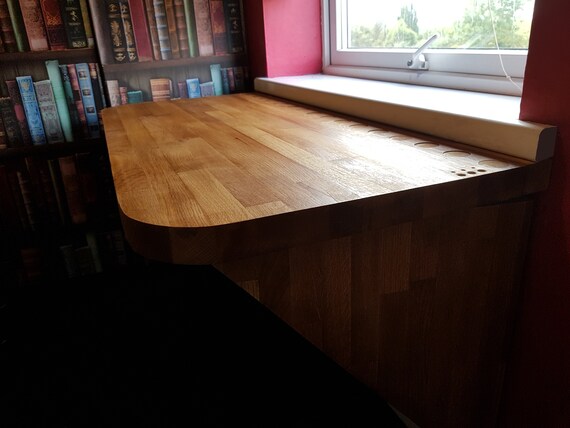 Wall Mounted Table Fold Down Desk Drop Leaf Table Space Etsy