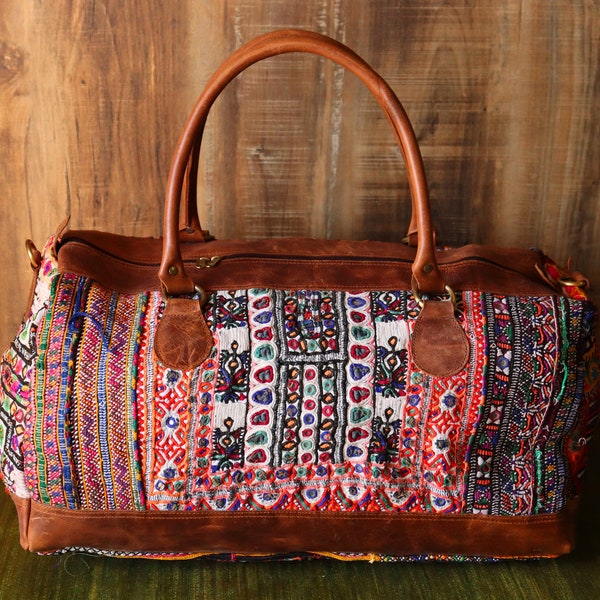 Bolso de viaje para mujer Bolso de viaje de cuero para el fin de semana Bolso de viaje Gypsy Boho