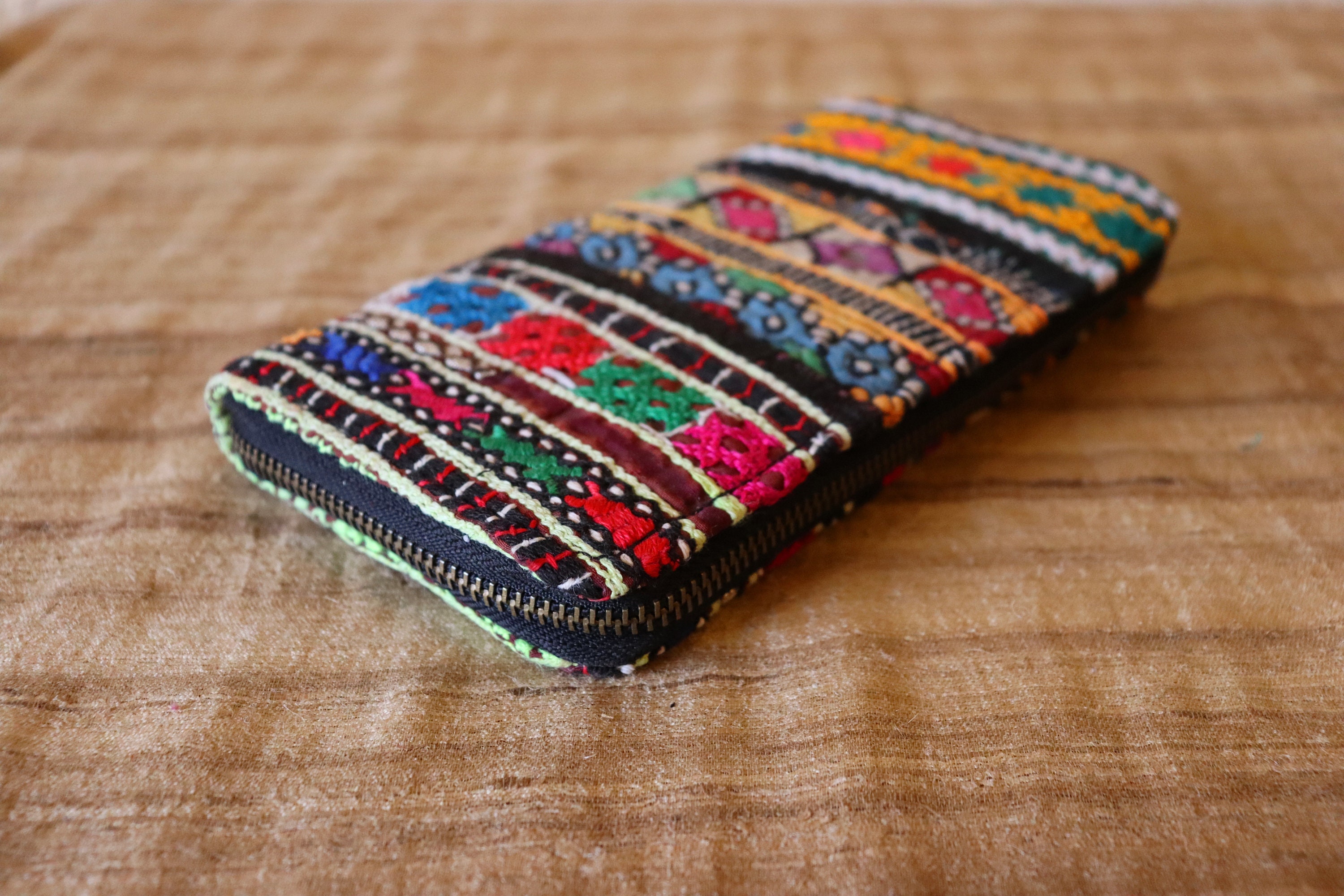 Boho wallet Women's wallet Fabric wallet Boho clutch Etsy