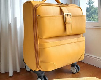 Trolley valigia cabina gialla con ruote