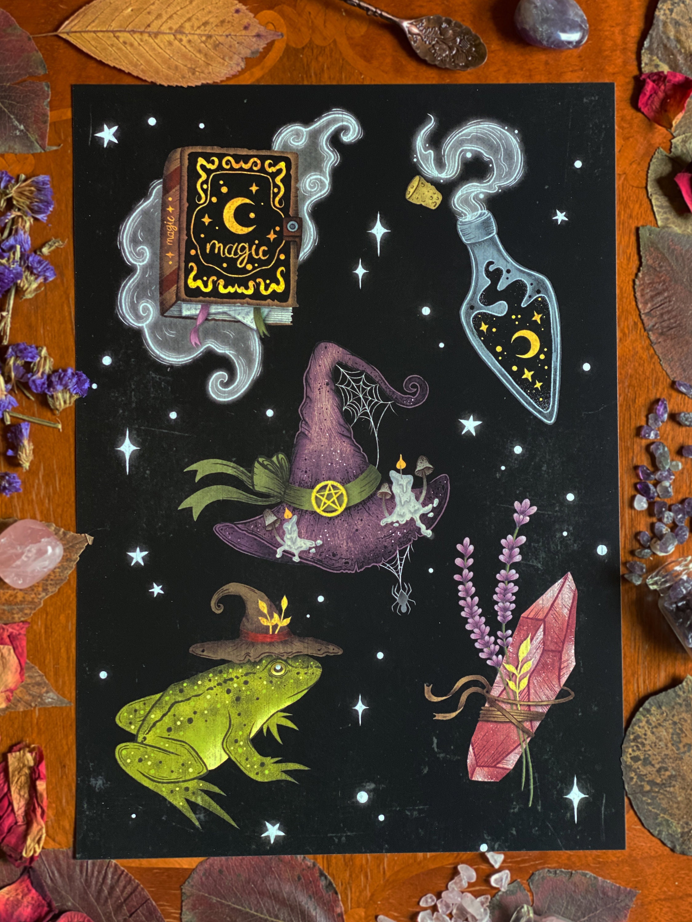 Basic Witch Sheet Art Print Poster Individual Witch Art - Etsy