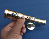 Pirates Skull Style Nautical Handheld Full Brass Spyglass Telescope Marine Vintage Pirates Skull Style Logo Maritime Telescope