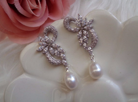 Aggregate 189+ pearl cubic zirconia earrings latest