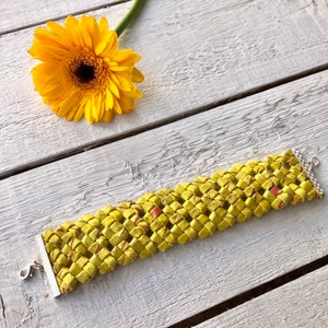 Bracciale di carta, gioielli eco-friendly, bracciale donna
