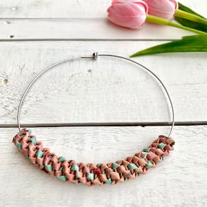 Collana di carta, Ecosostenibile, girocollo rigido