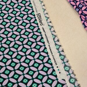 Woven LENZING ECOVERO viscose with geometri retro print/sewing summer dress/by fabric/Sewing skirts/Sewing summer trousers/Abstract print image 4