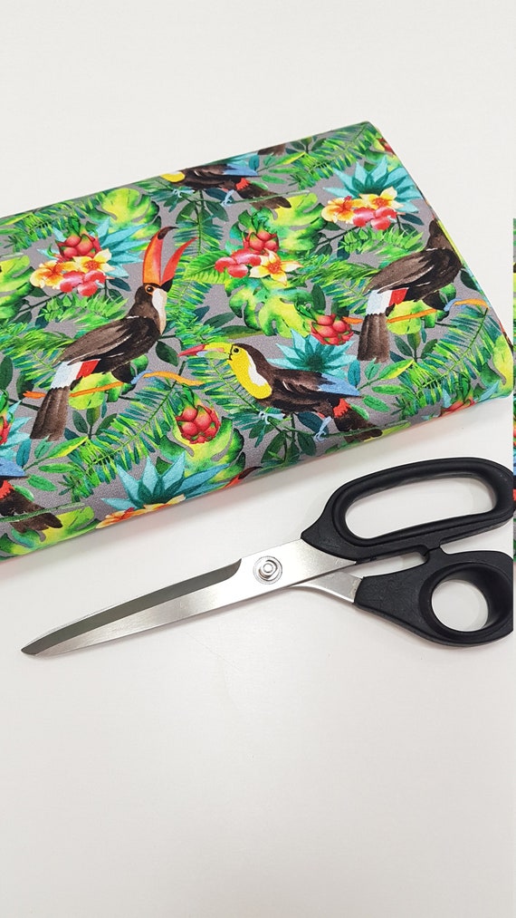 Digital Print on Jersey Fabric/ Fabric With Bird Print/ by Etsy