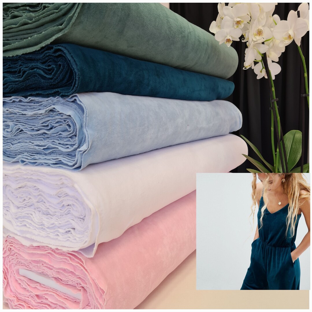 Cotton Velour Fabric/cotton Fabric/soft Fabric/fabric to Sew Sportswear/ by Fabric/stretch