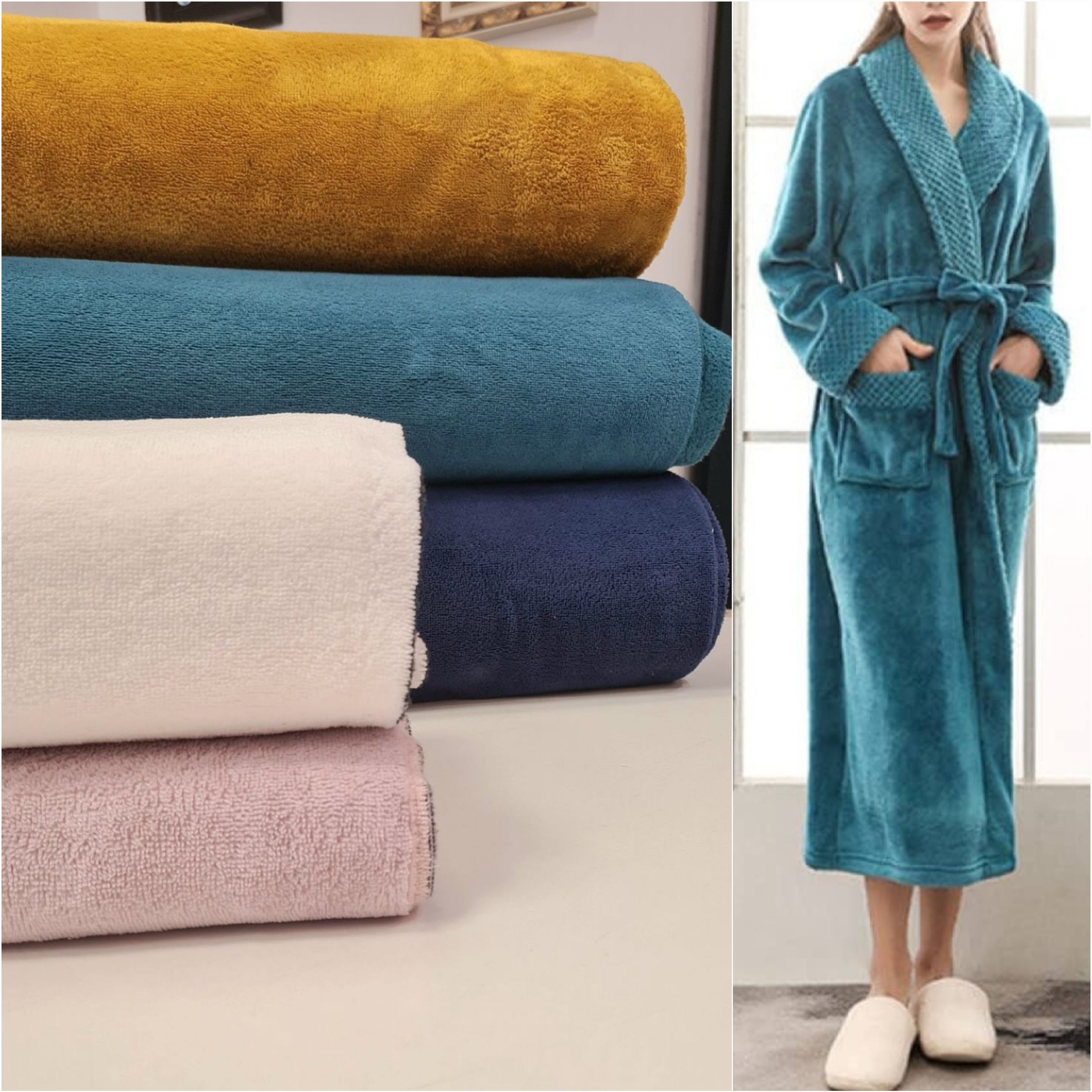 Bamboo terry fabric/Bamboo towelling fabric/bamboo fabric/natural fabric/ soft on touchc/by fabric/sewing bathrobes/sewing towels
