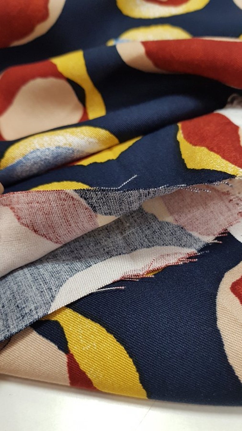 Viscose twill/ fabric with print/ viscose fabric/by fabric/ Etsy