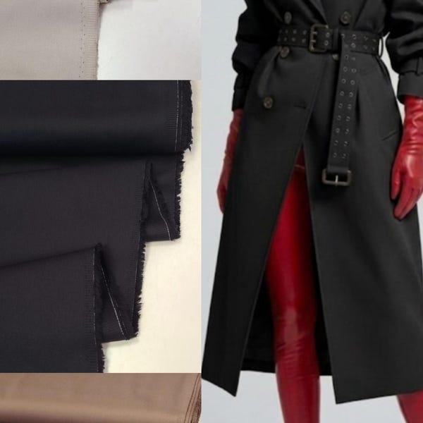 Cotton fabric for trench coats and cargo pants/ sewing cotton trench coat/by fabric/ cotton fabric/ cotton twill