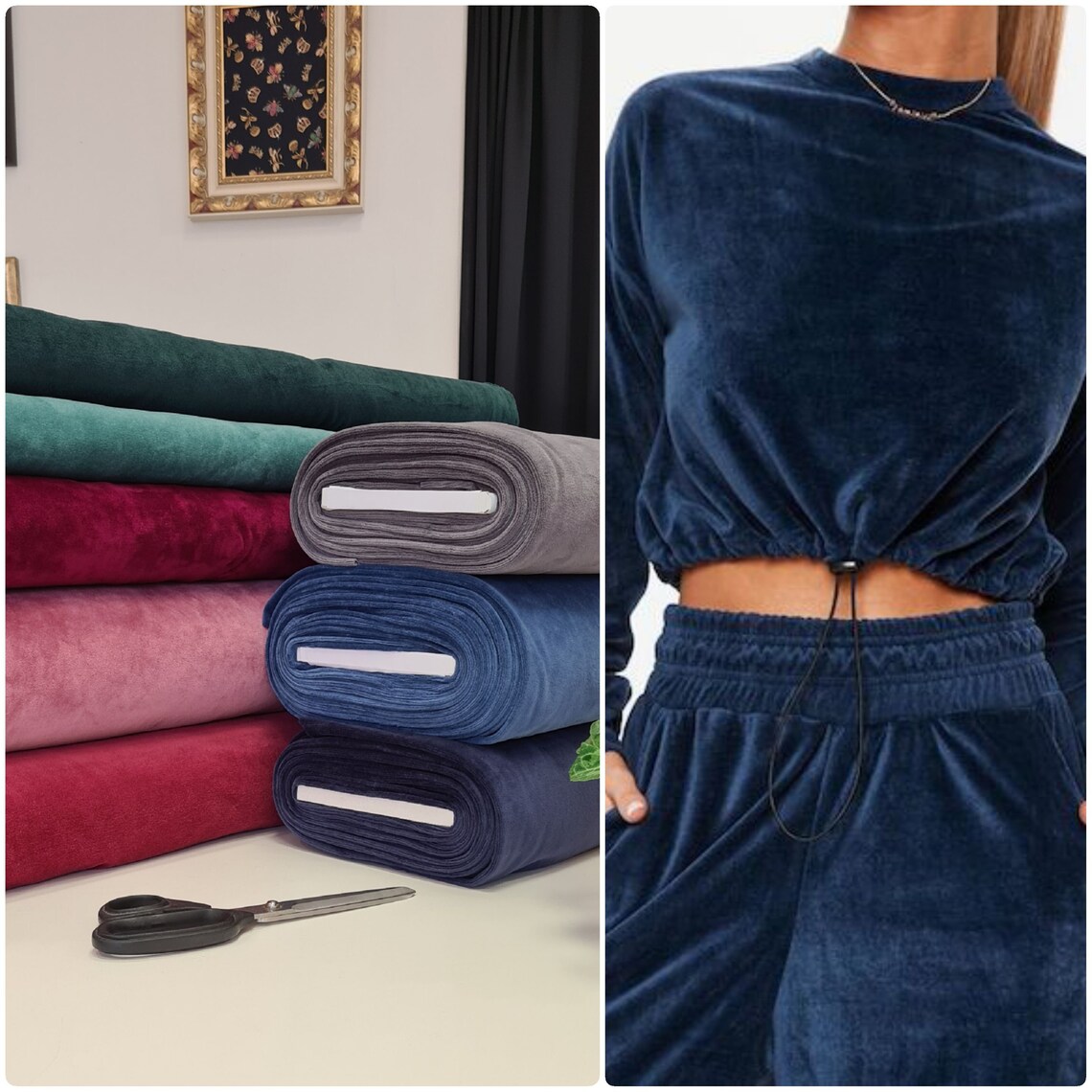 Cotton Velour Fabric/cotton Fabric/soft Fabric/fabric to Sew Etsy