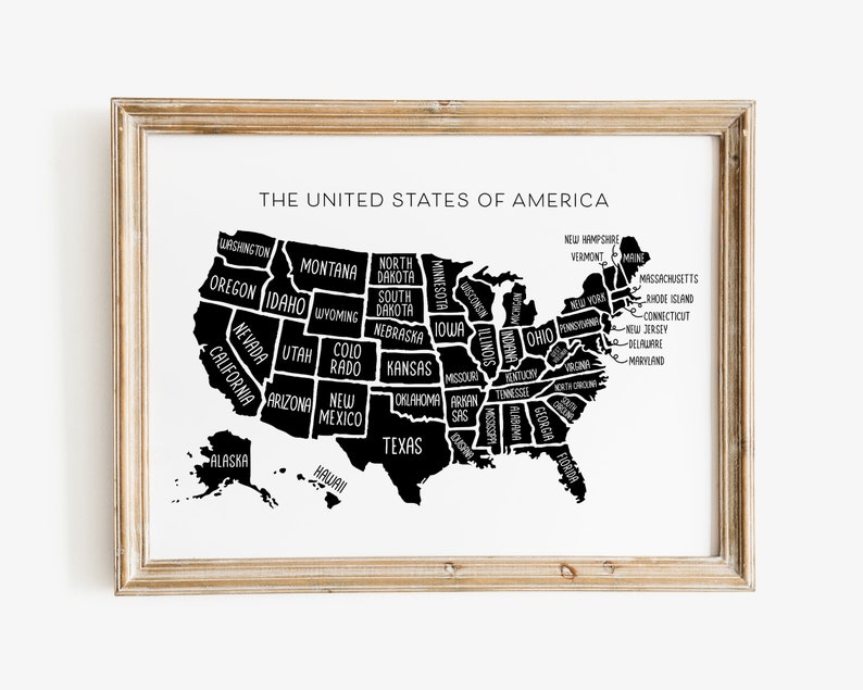 Large United States of America Map USA Map Wall Art for School
