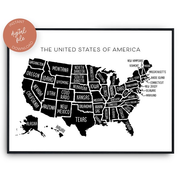 Large United States Of America Map USA Map Wall Art for School Homeschool Classroom Dorm