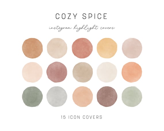 Watercolor Instagram Highlight Covers, Cozy Spice Icons (Digital Download)