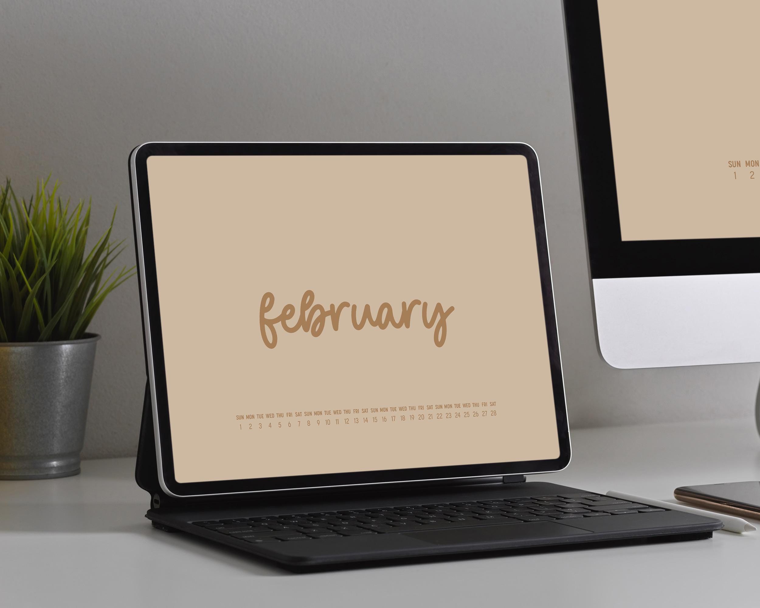 2026 Desktop Wallpapers, Monthly Calendar Backgrounds, Cozy Lock ...
