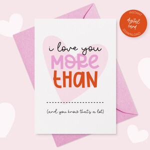 Grappige Valentijnsdag kaart, afdrukbare wenskaart, Valentijnsdag kaart, romantische kaart, kaart voor vriend, vriendin, vrouw, man
