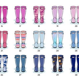 Custom Wellies Printable Family Welly Boots, Custom Wellies Picture, Personalized ...