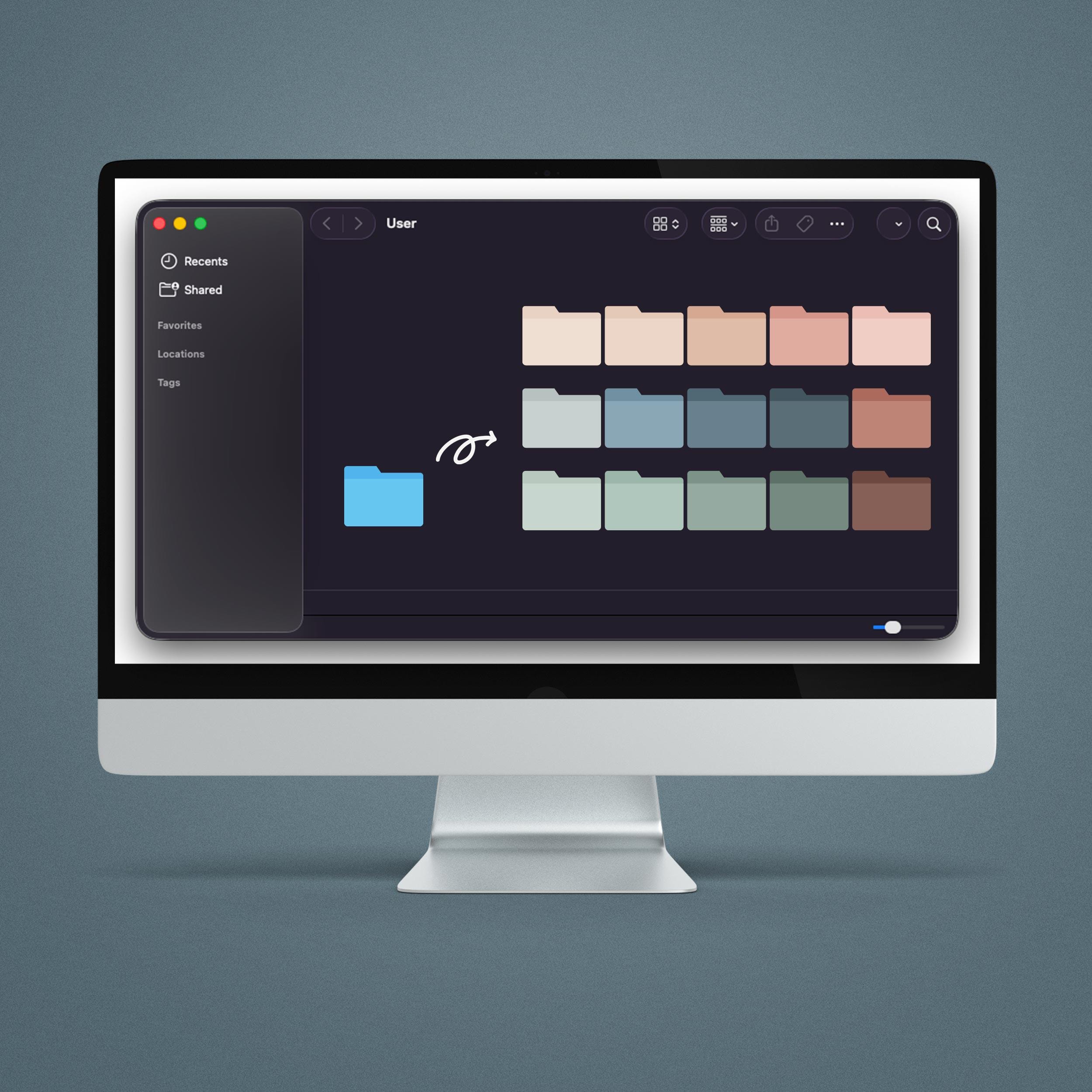 15 Desktop Folder Icons, Mac Windows Desktop Customization (digital ...