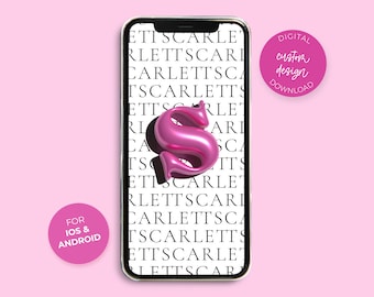 Custom 3D Phone Wallpaper Inflated iPhone Personalized Name Mobile Phone Lock Screen Trending 3D Wallpaper