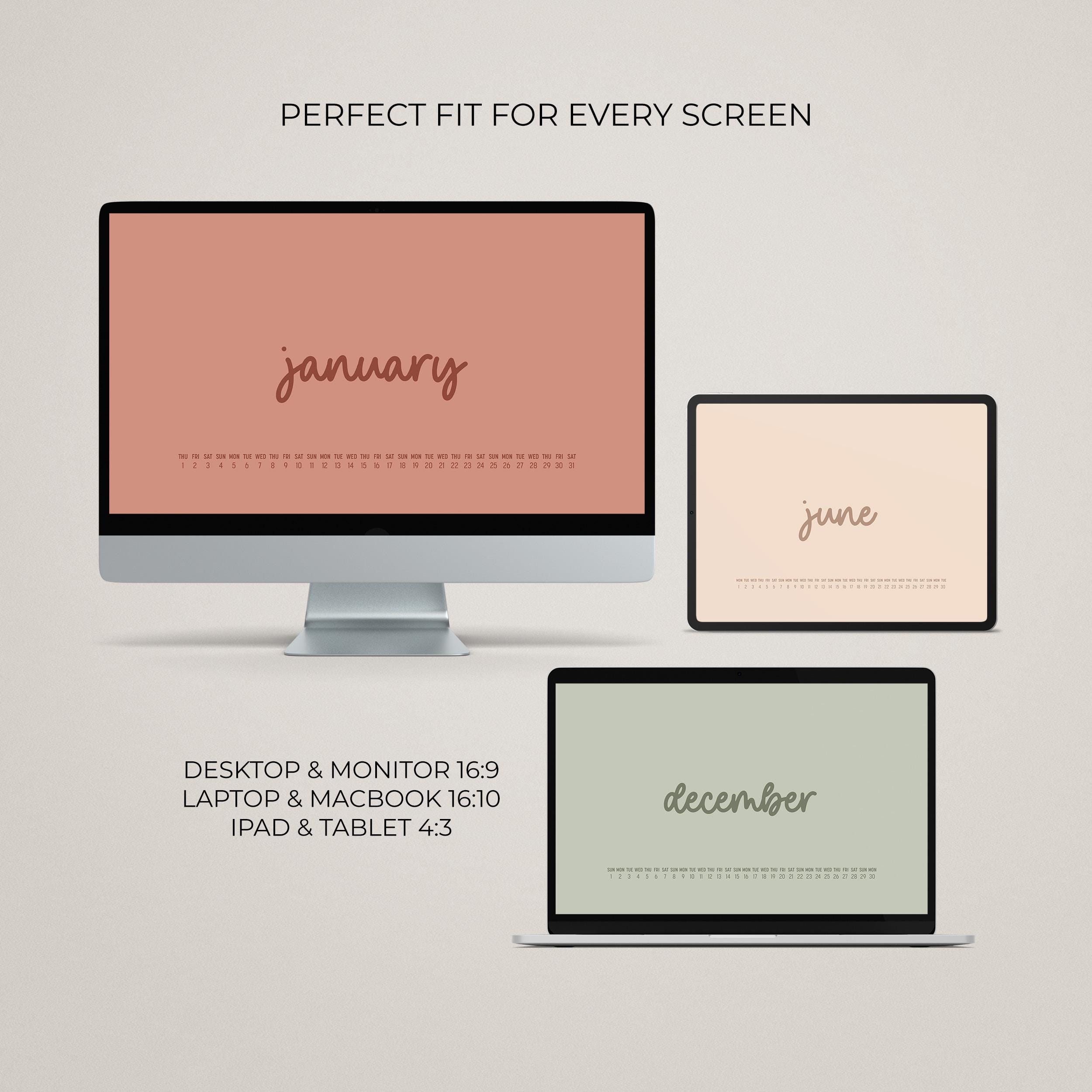 2026 Desktop Wallpapers, Monthly Calendar Backgrounds, Cozy Lock ...
