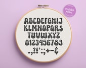 Retro Groovy Cross Stitch Alphabet Pattern (PDF)