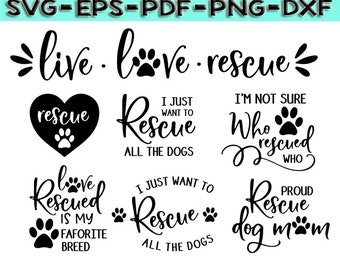 Dog rescue svg | Etsy