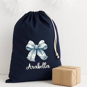Reusable personalised Santa sack, Christmas gift bag for children