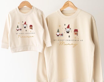 Personalised Family Christmas Sweatshirt Matching Christmas Sweatshirts Believes Christmas Jumper Adult and Child Matching More colours