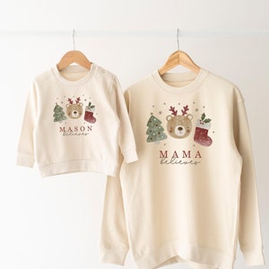 Personalised Family Matching Christmas Jumper Matching Christmas Sweatshirts Believes Christmas Jumper Adult and Child Matching