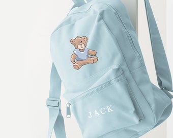 Personalised Backpack Rucksack Teddy Bear school bag toddlers girls boys children's back to school everyday bag