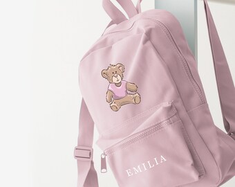 Personalised Backpack Rucksack Teddy Bear school bag toddlers girls boys children's back to school everyday bag