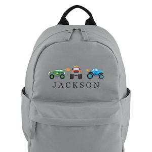 Sac à dos personnalisé pour camions - Sac à dos - cartable - rentrée scolaire pour enfants - sac de chambre de bébé - sac pour bébé - poches latérales pour voiture - sac pour enfant - grande roue