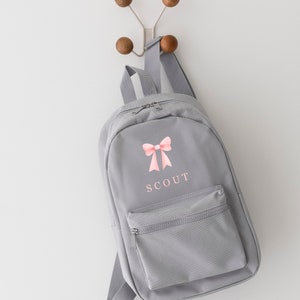 Sac à dos personnalisé pour enfants, sac à dos, noeud rose, cartable, sac à dos pour tout-petits, enfants, garçons filles, sac bébé plus de couleurs, cadeau de naissance