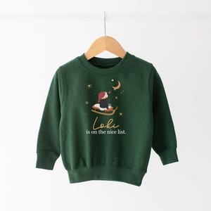 Personalised Children&#39;s Christmas Jumper - Kids Christmas Sweatshirts - Christmas Gifts - Boys Christmas- Girls Christmas- On the Nice list